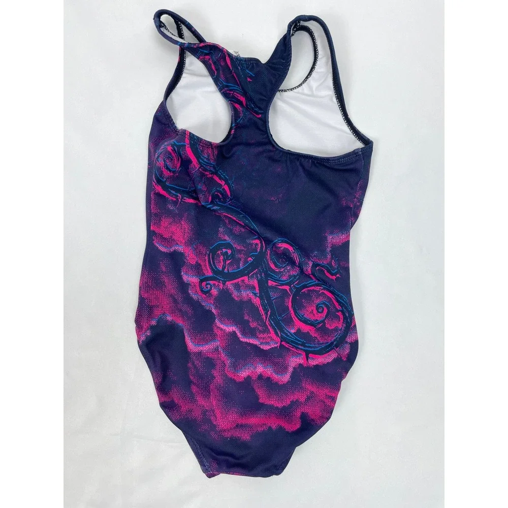 GK Leotard CM Child‎ Medium Disney Maleficent Villian Purple Gymnastics